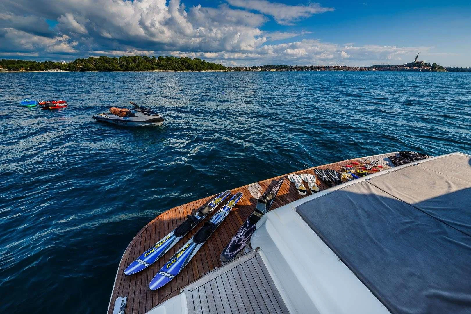 a boat on the water aboard DAMARI Yacht for Charter