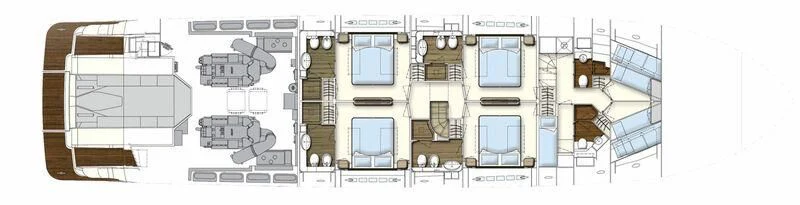 diagram, engineering drawing aboard DAMARI Yacht for Charter