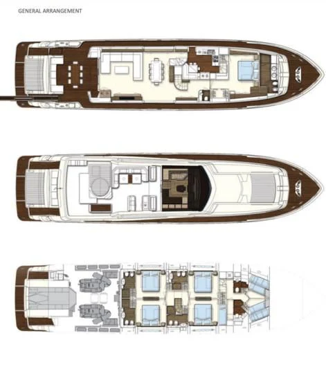 engineering drawing aboard DAMARI Yacht for Charter