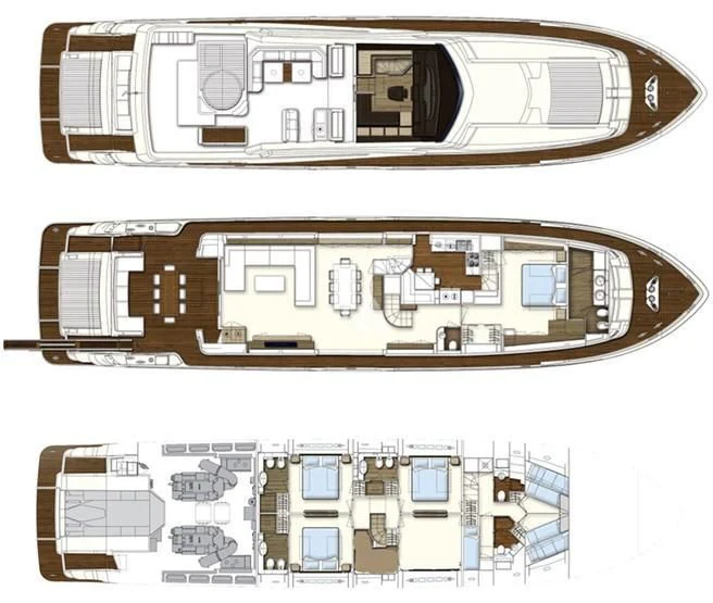 diagram, engineering drawing aboard DAMARI Yacht for Charter