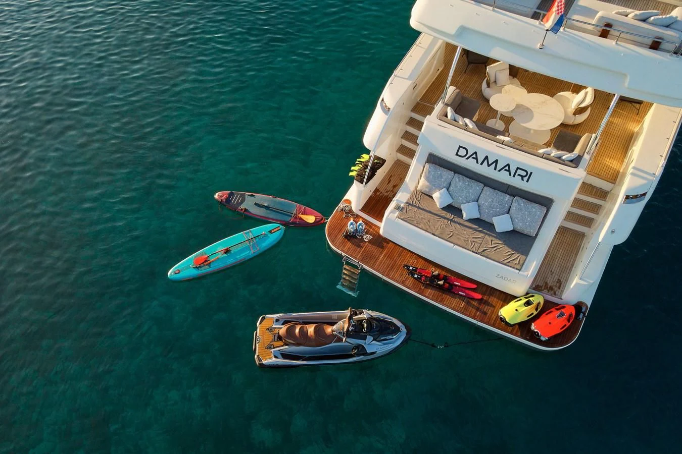 boats on the water aboard DAMARI Yacht for Charter
