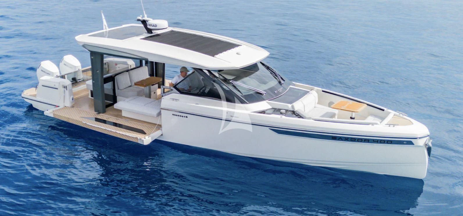 a white yacht on the water aboard DAMARI Yacht for Charter