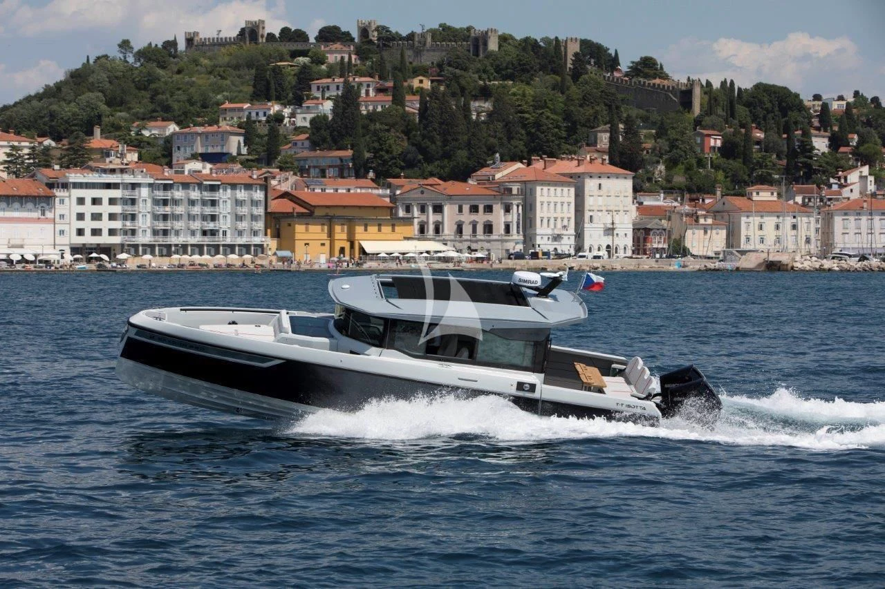 a boat on the water aboard DAMARI Yacht for Charter