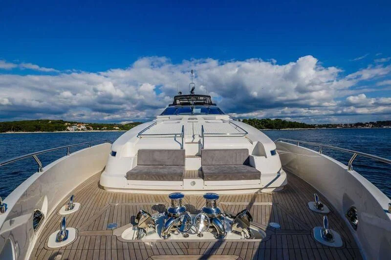 a ship on the water aboard DAMARI Yacht for Charter