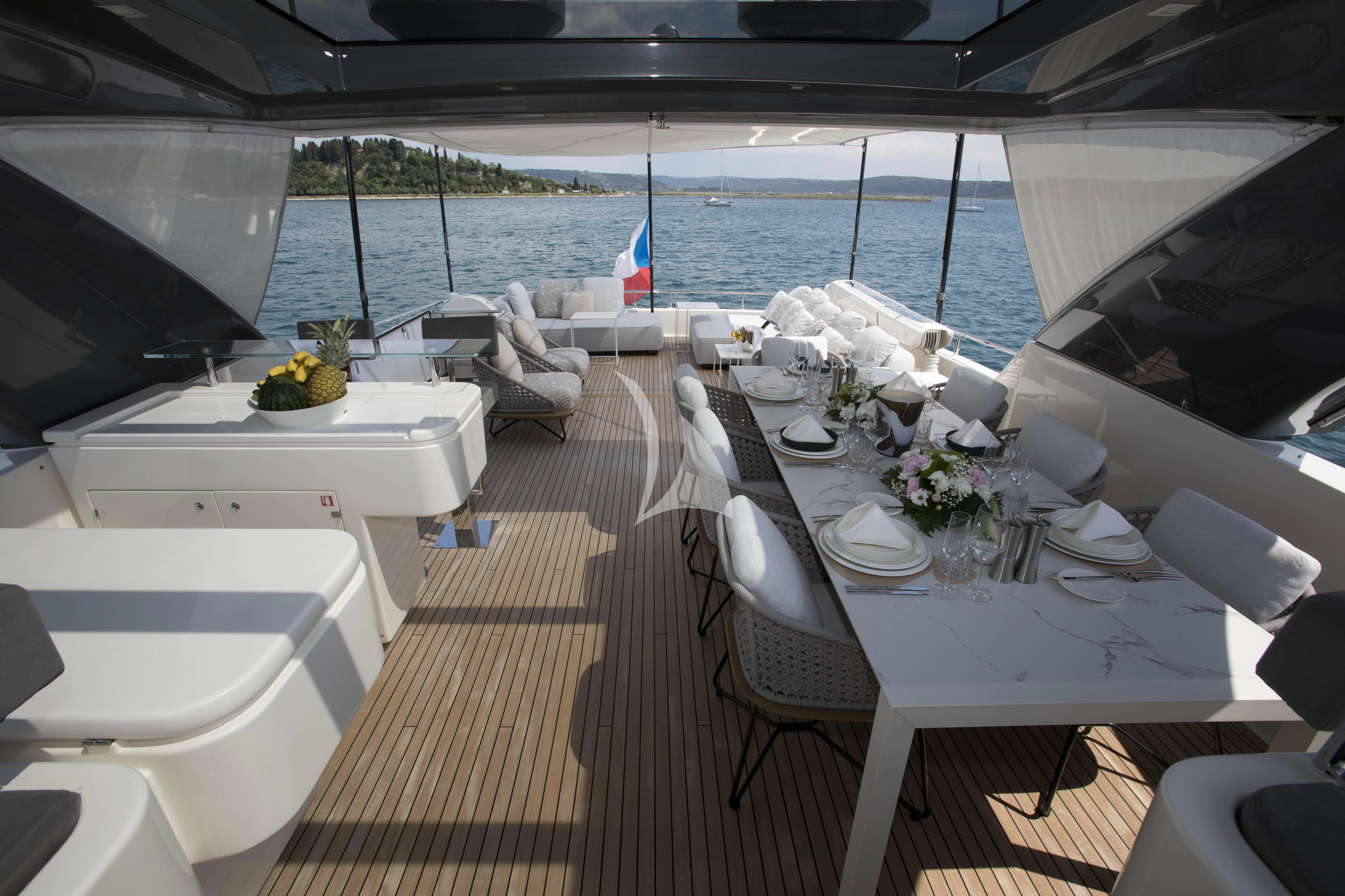 a boat on the water aboard DAMARI Yacht for Charter