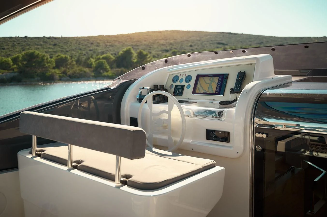 the inside of a boat aboard DAMARI Yacht for Charter