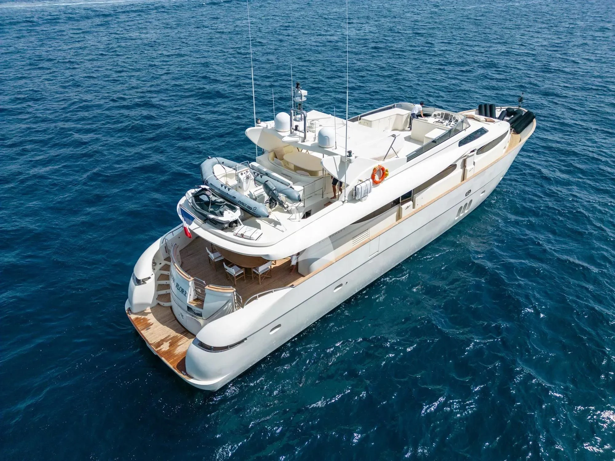 a boat in the water aboard BEIJA FLORE Yacht for Charter
