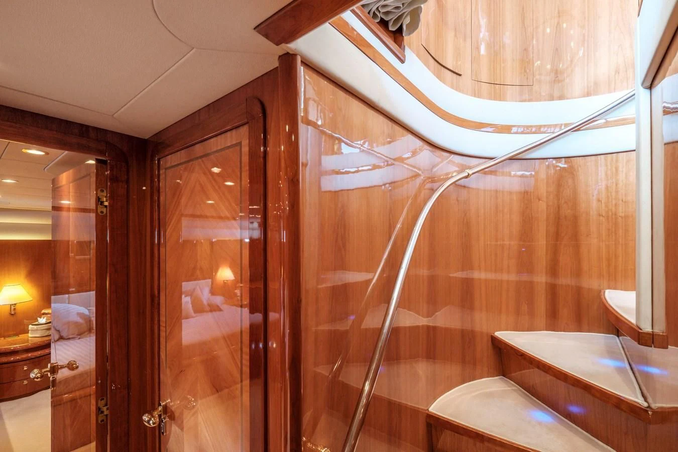 a room with a shower and a sink aboard BEIJA FLORE Yacht for Charter