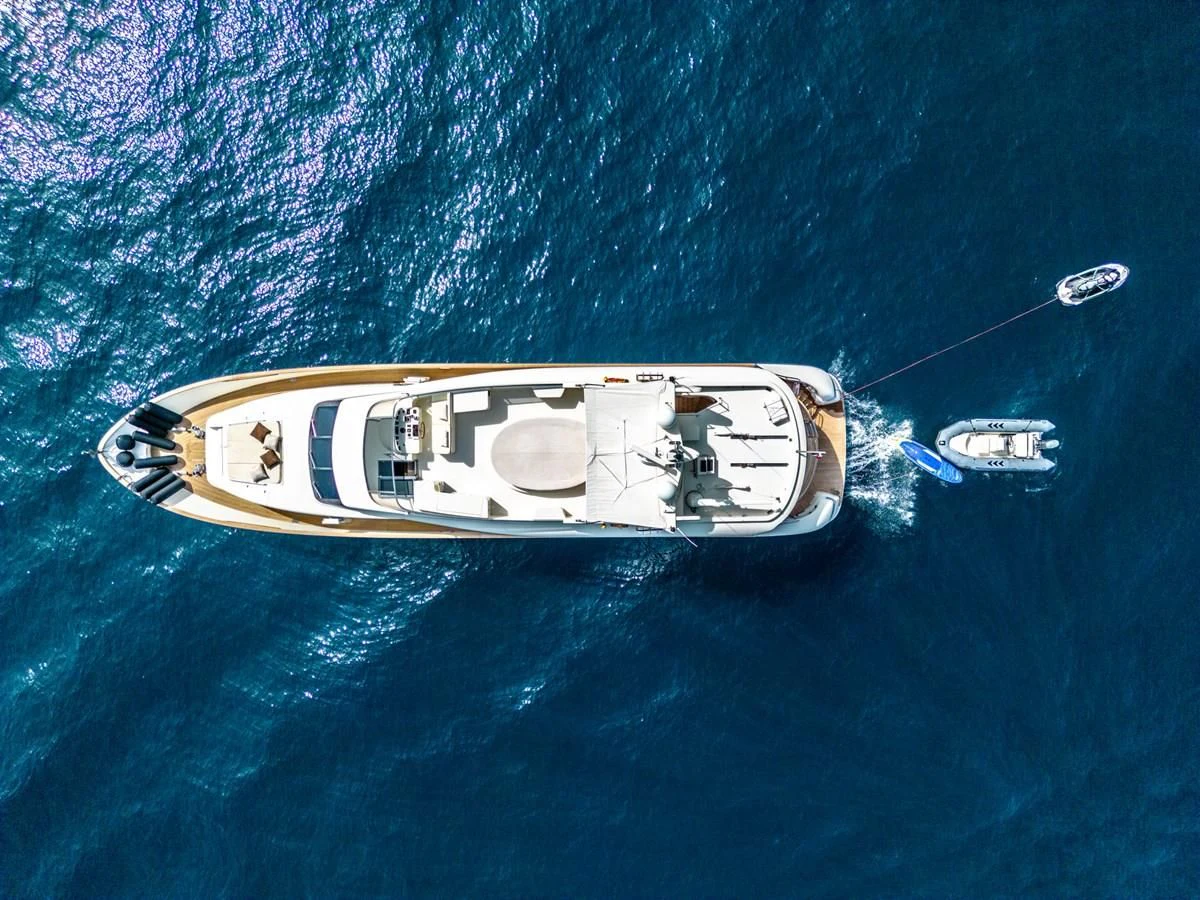 a satellite in space aboard BEIJA FLORE Yacht for Charter