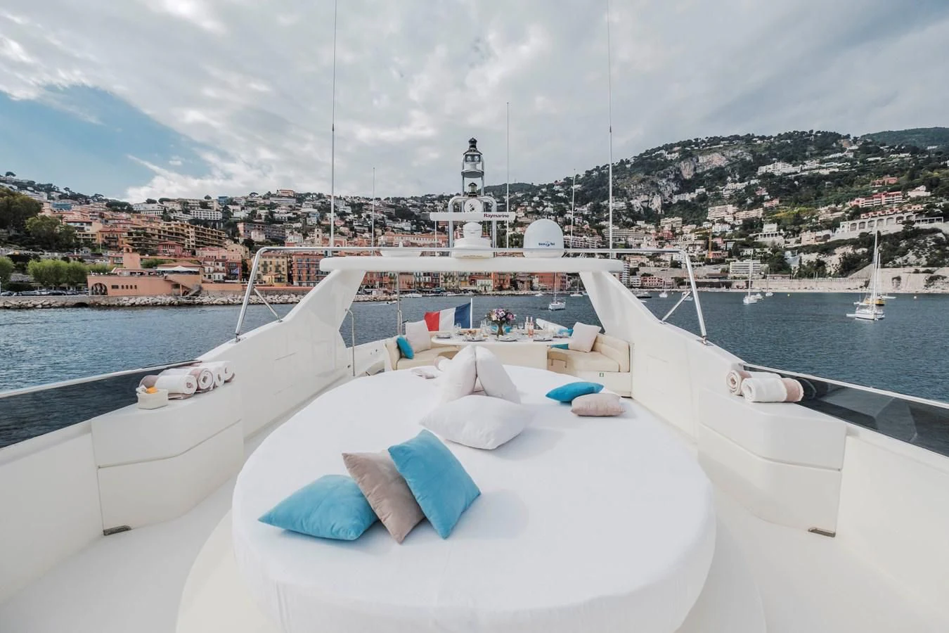 a boat on the water aboard BEIJA FLORE Yacht for Charter
