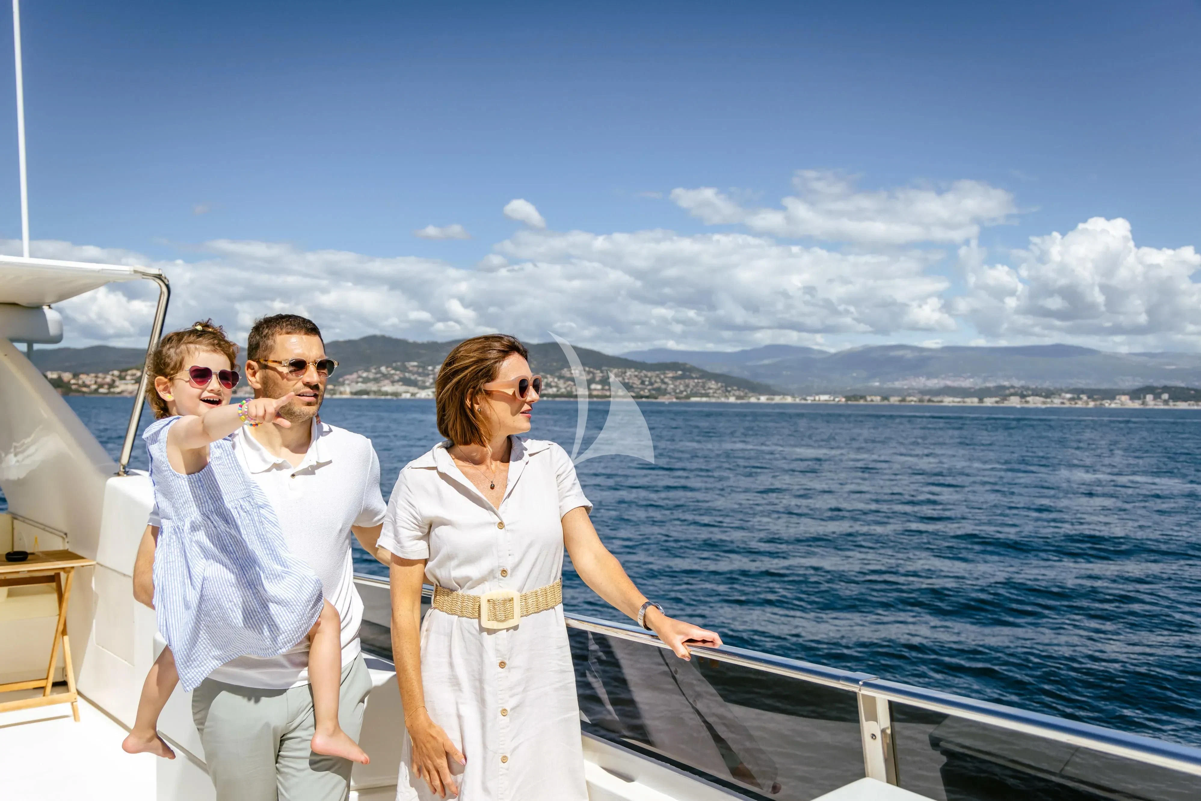 a group of people on a boat aboard BEIJA FLORE Yacht for Charter