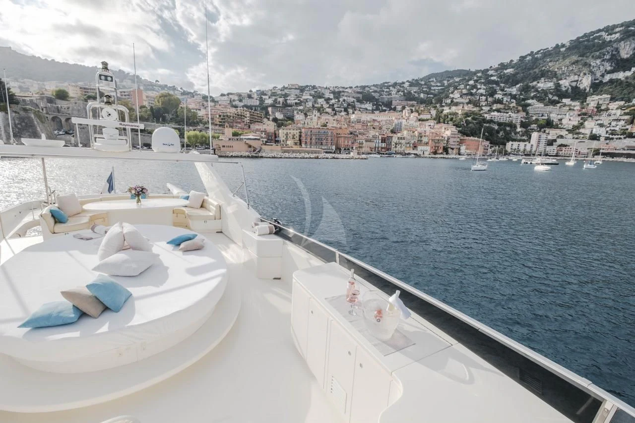 a boat on the water aboard BEIJA FLORE Yacht for Charter