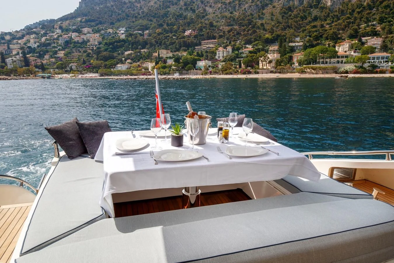 a boat on the water aboard KOKAB Yacht for Charter