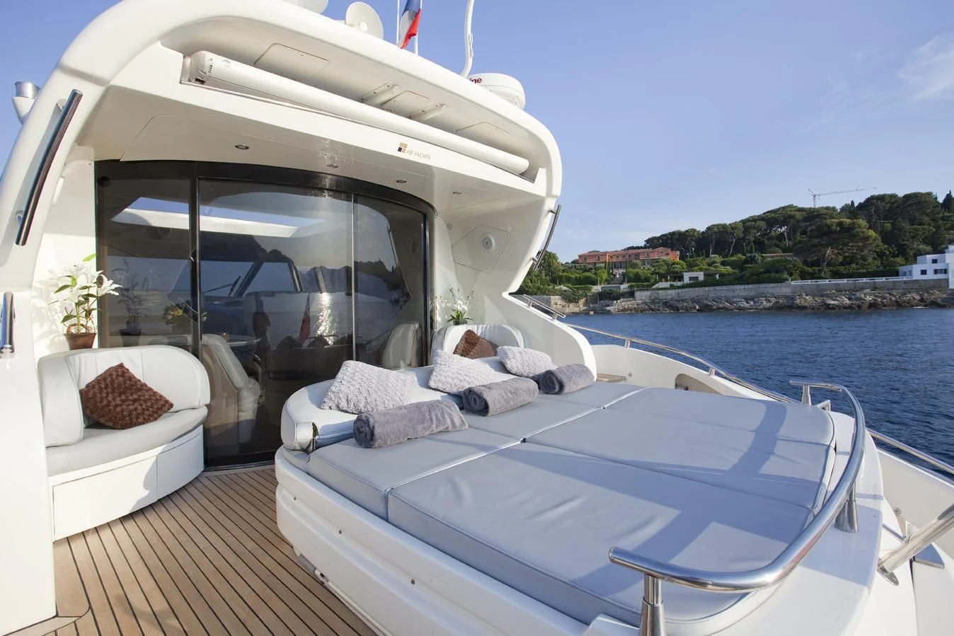 a boat on the water aboard KOKAB Yacht for Charter