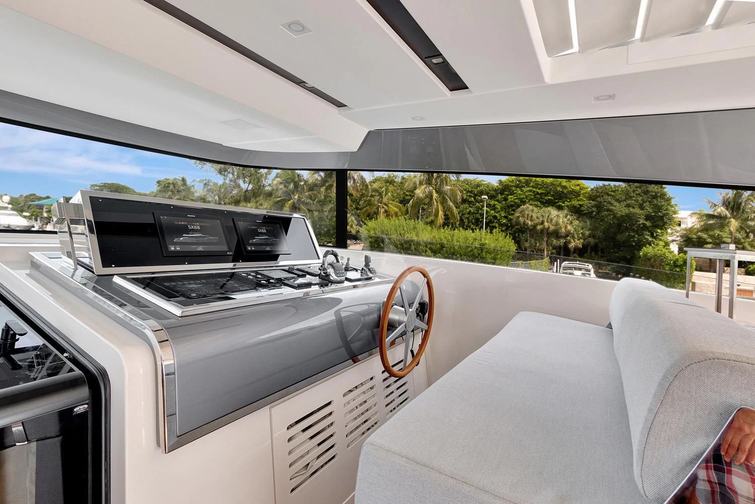 inside of a car aboard SWEET VIRGINIA Yacht for Sale