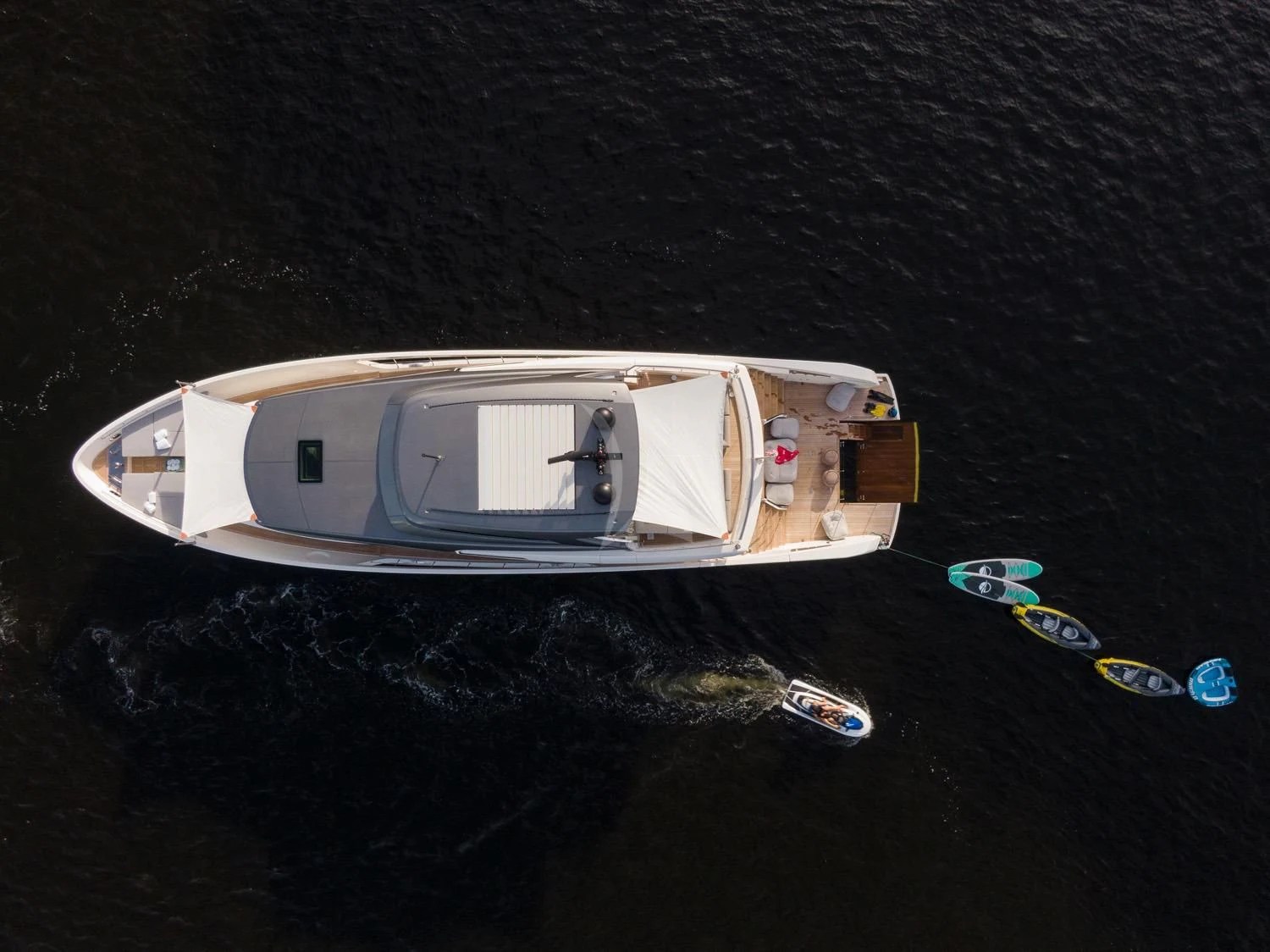 a satellite in the sky aboard SWEET VIRGINIA Yacht for Sale