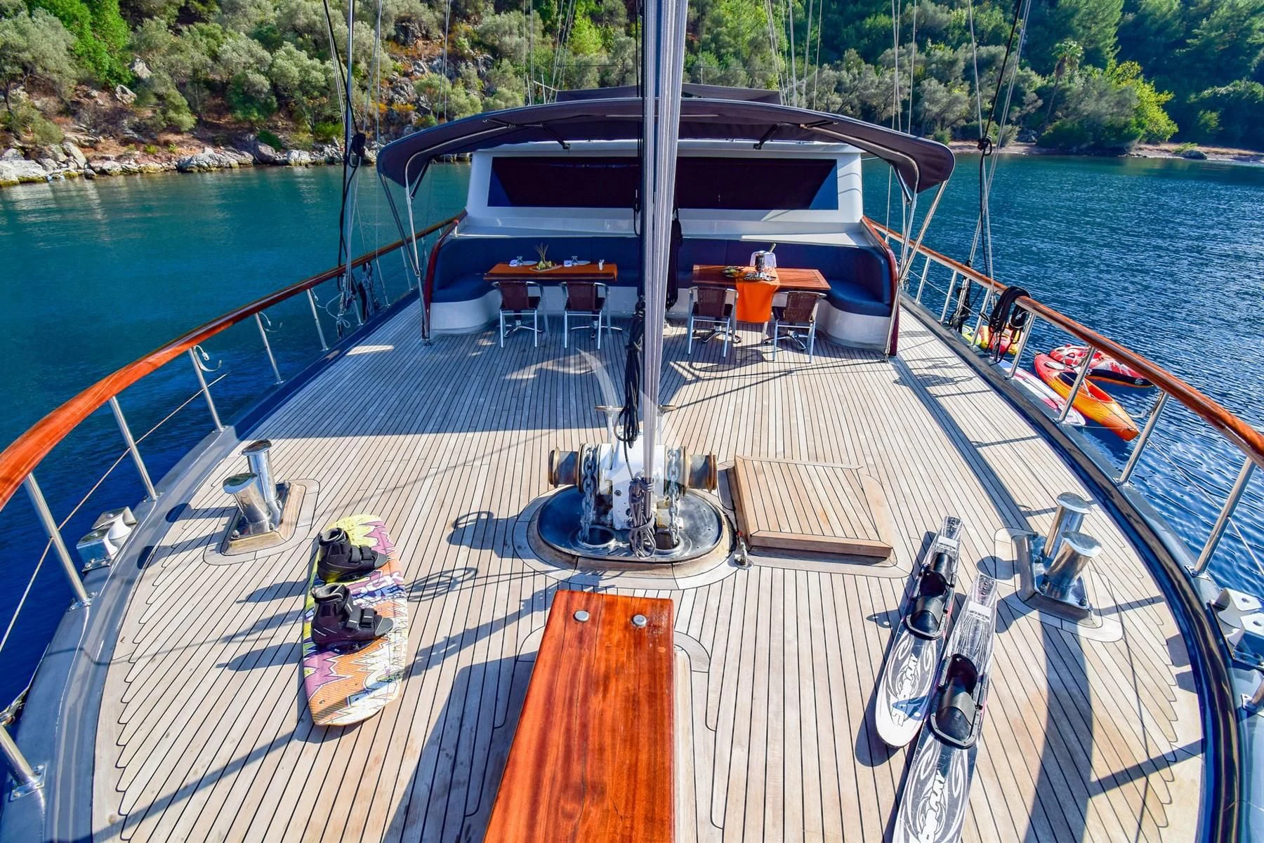 a boat on the water aboard UGUR Yacht for Sale