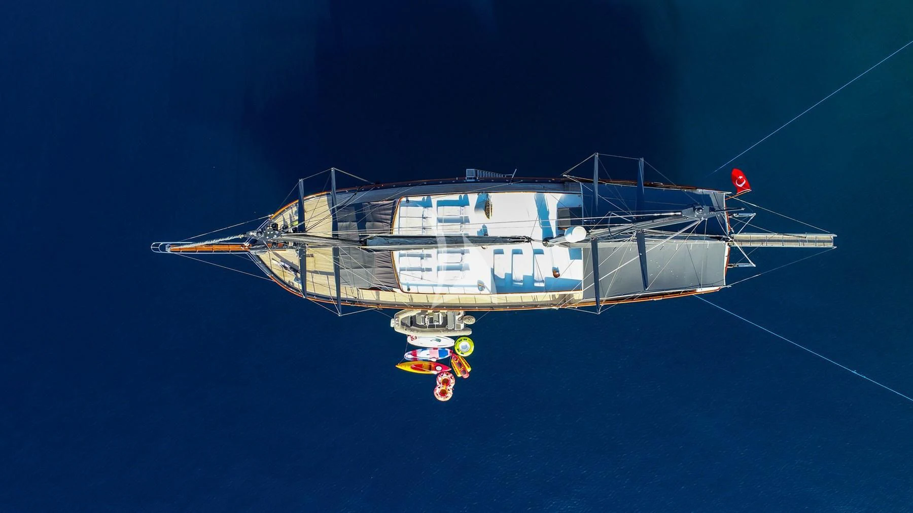 a satellite in the sky aboard UGUR Yacht for Sale