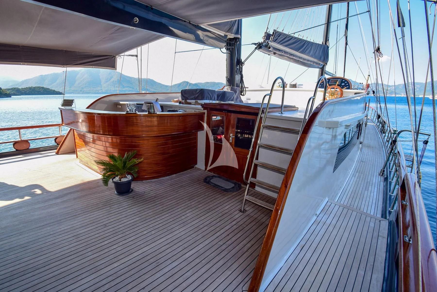 a boat on the water aboard UGUR Yacht for Sale