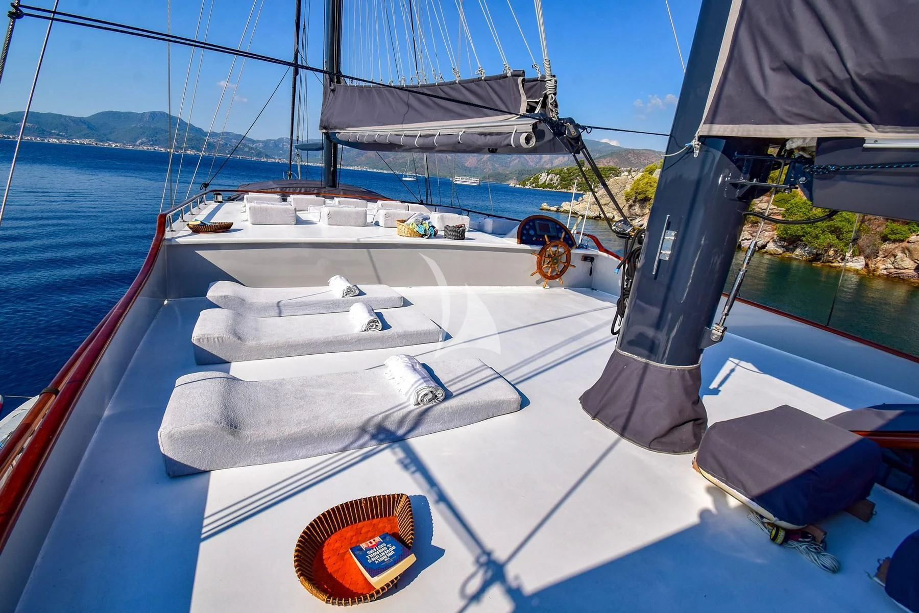 a boat on the water aboard UGUR Yacht for Sale