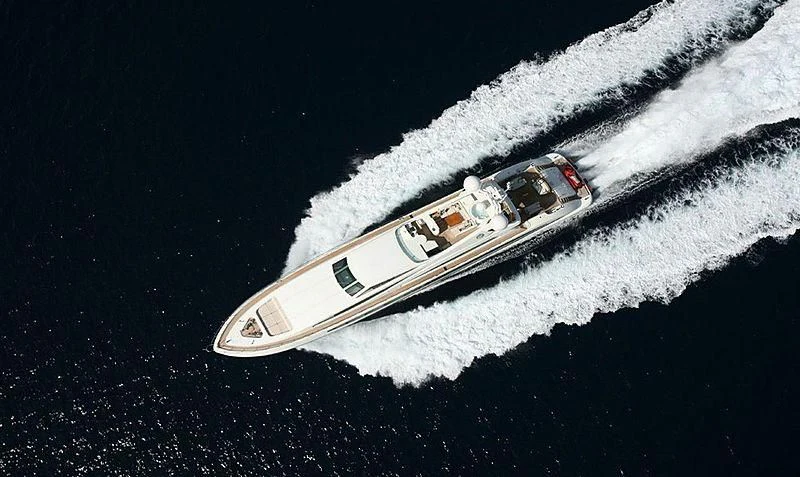 a silver and black guitar aboard ALFA XII Yacht for Sale