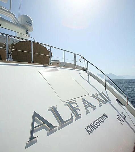 a close-up of a boat aboard ALFA XII Yacht for Sale