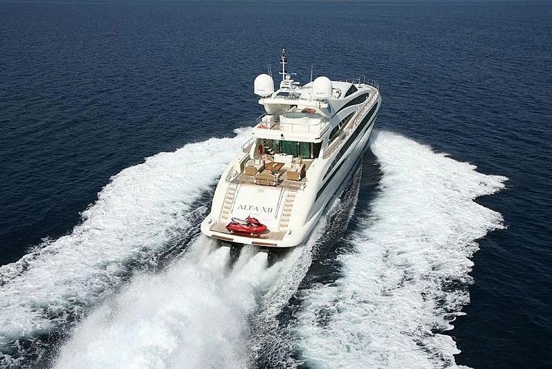 a ship on the water aboard ALFA XII Yacht for Sale