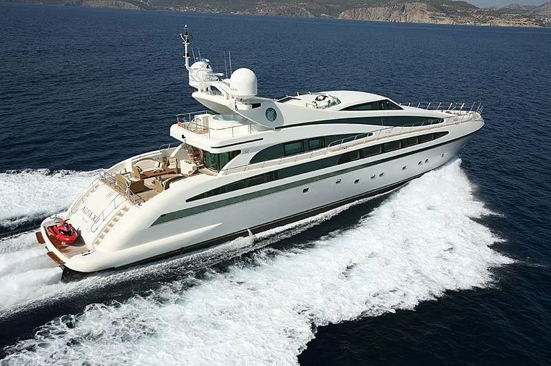 a boat on the water aboard ALFA XII Yacht for Sale