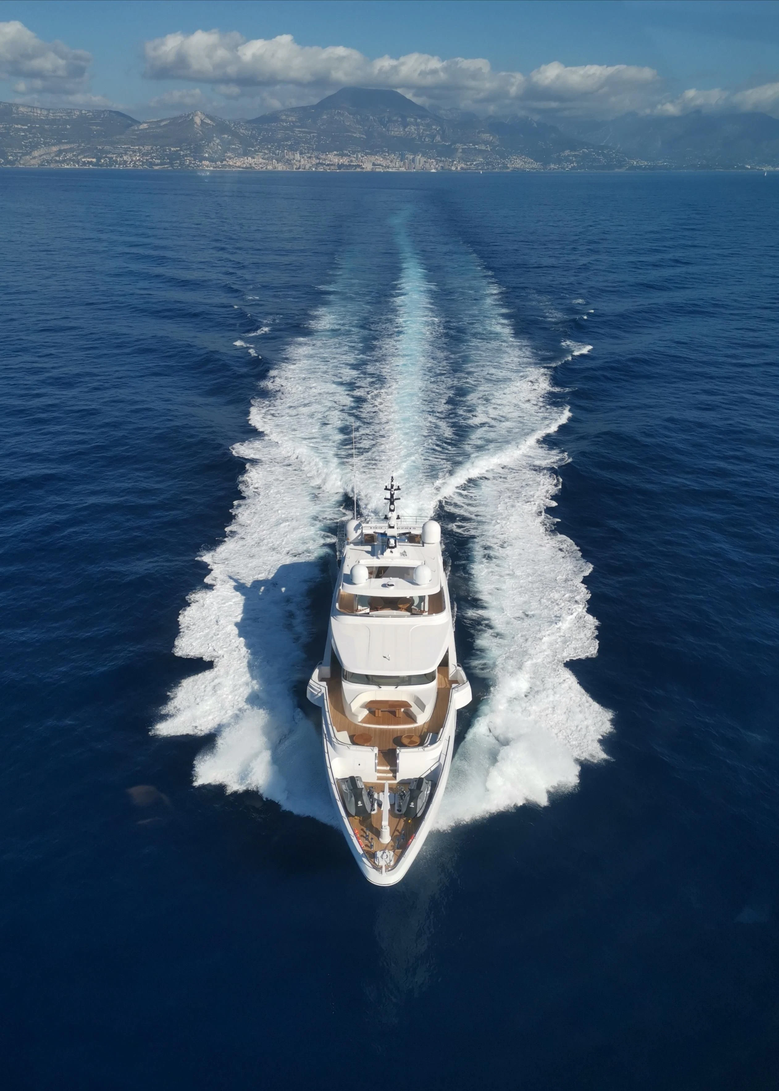 a ship in the water aboard RISING DAWN Yacht for Sale
