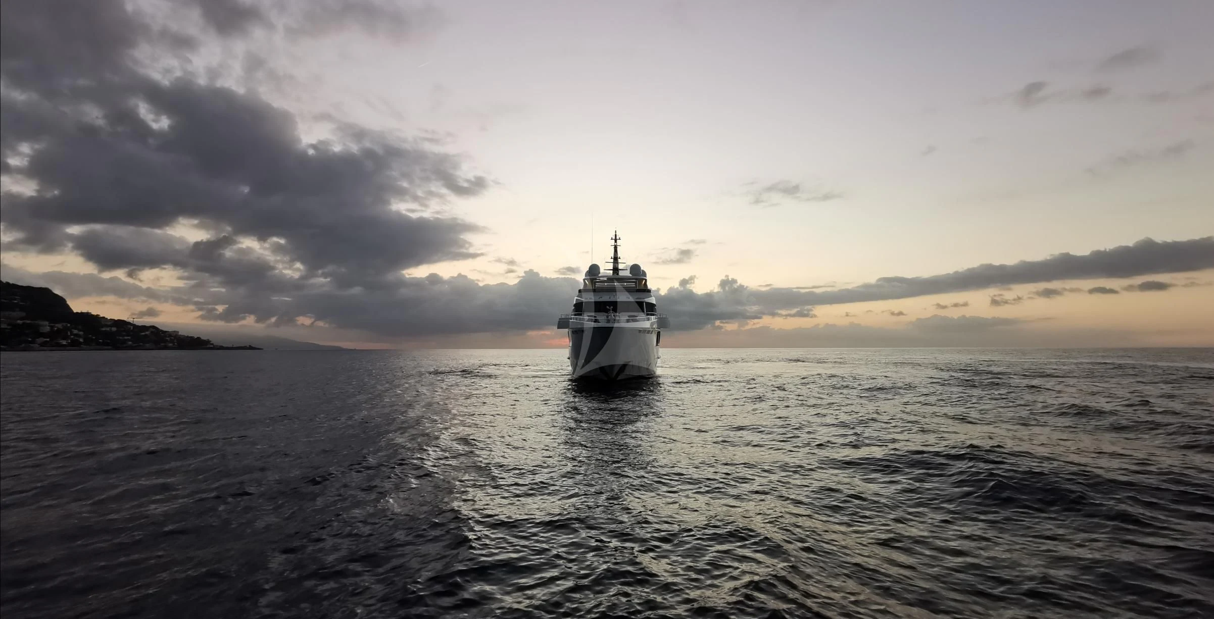 a boat in the water aboard RISING DAWN Yacht for Sale