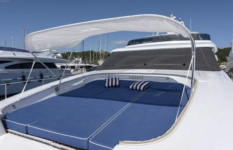 a close-up of a boat aboard VISOTTA Yacht for Sale