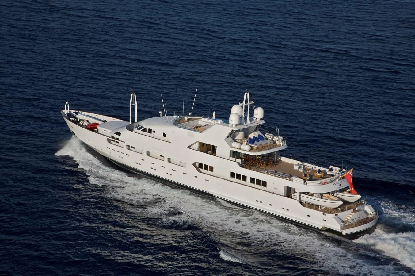 a ship on the water aboard ACHILLES Yacht for Sale