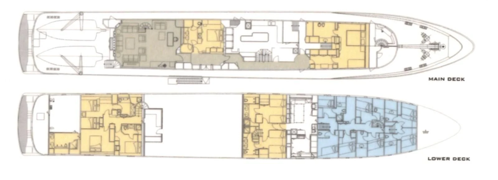 diagram, engineering drawing aboard ACHILLES Yacht for Sale