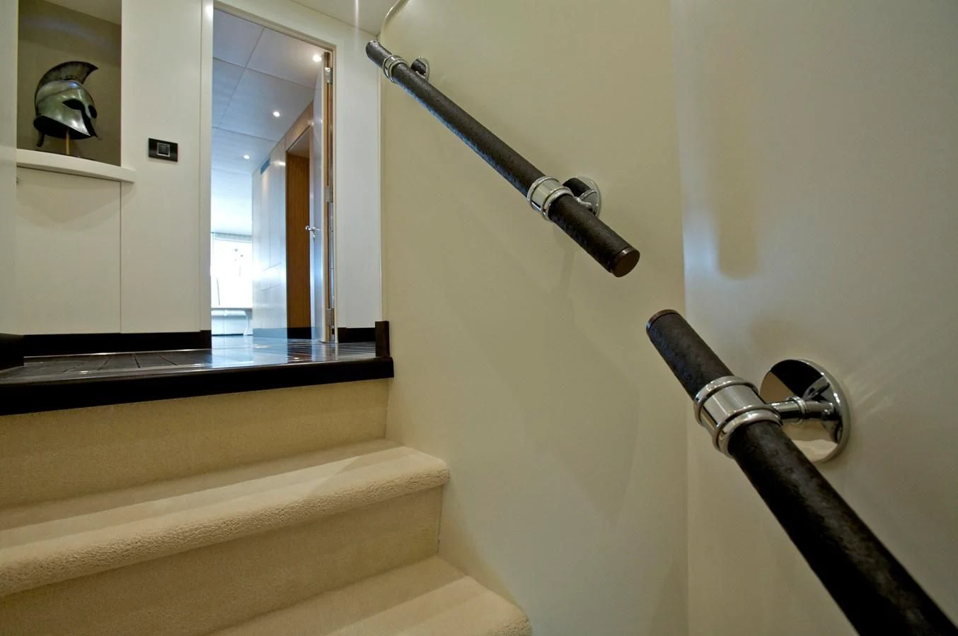 a bathroom with a large pipe aboard ACHILLES Yacht for Sale