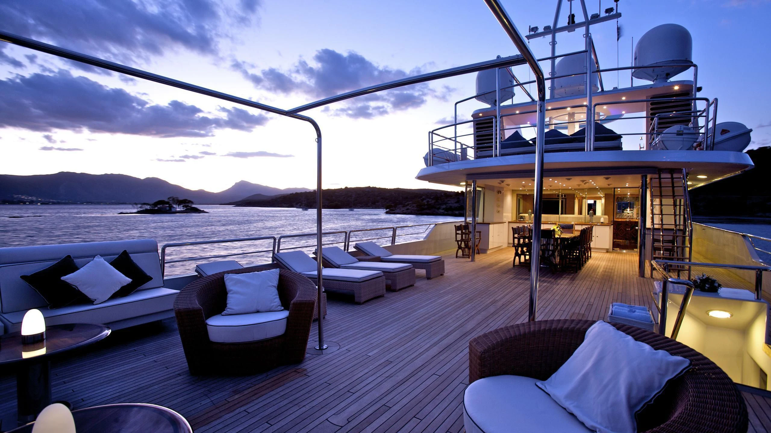a boat on a body of water aboard ACHILLES Yacht for Sale