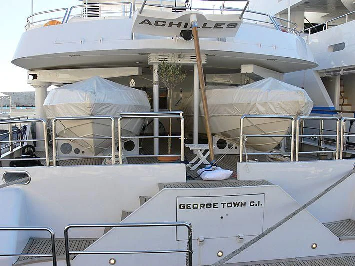 a close-up of a boat aboard ACHILLES Yacht for Sale