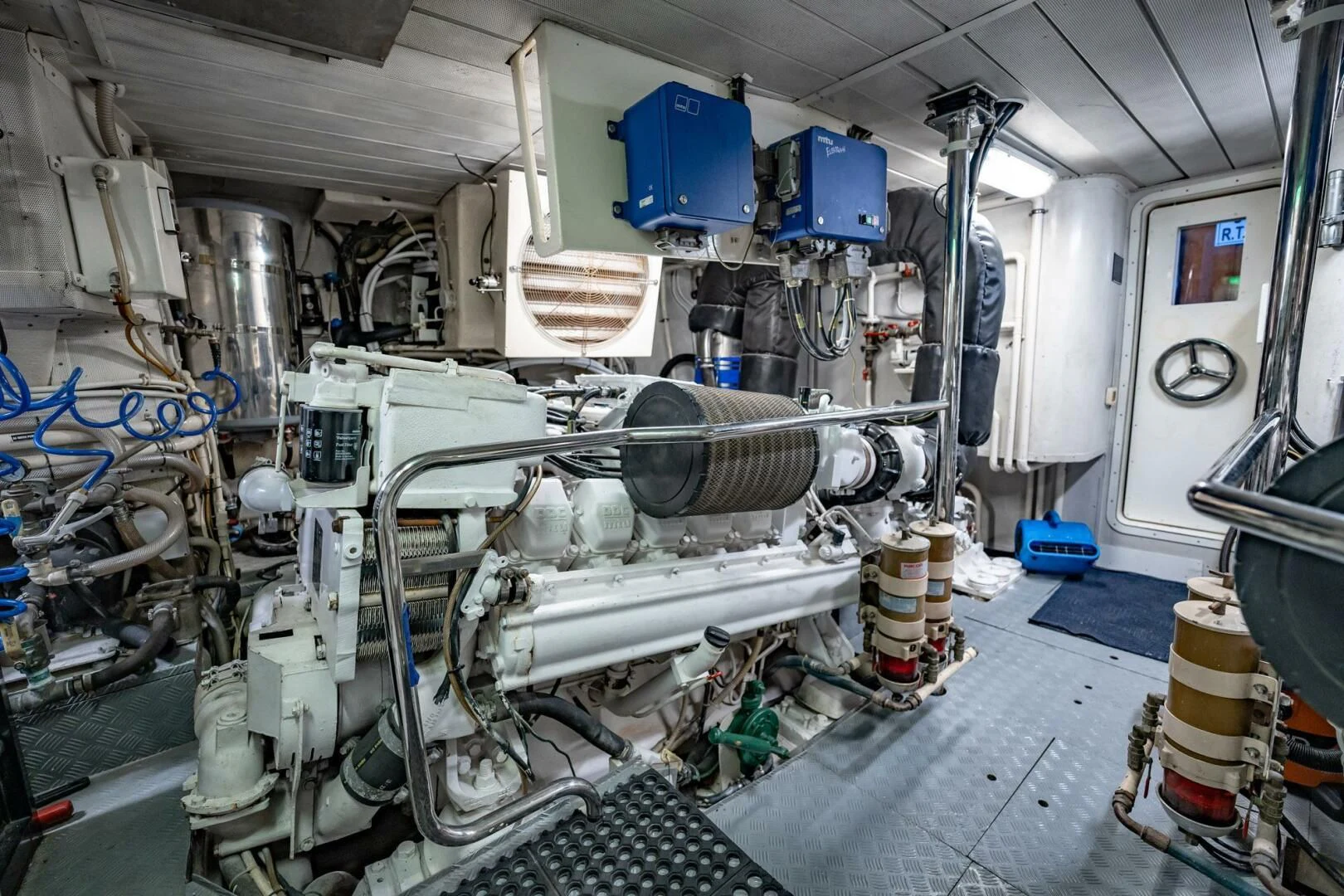 a room with machinery and tools aboard THE CURE Yacht for Sale