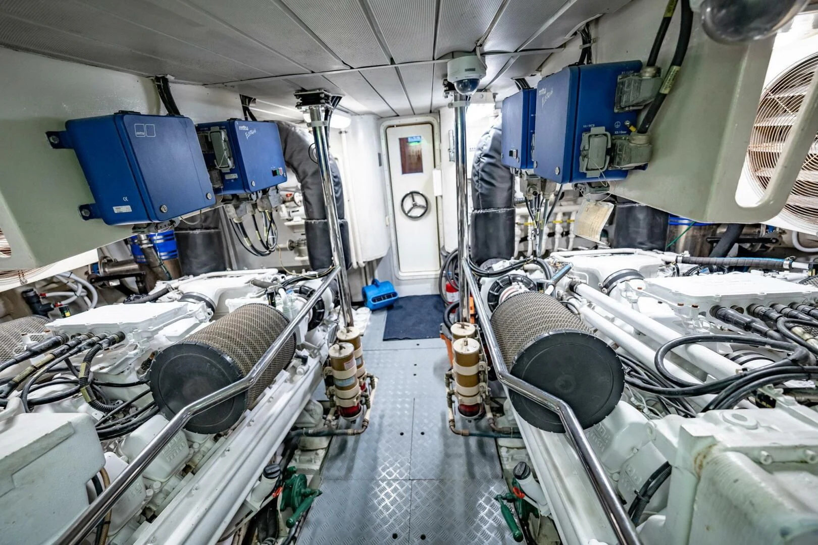 a room with machinery aboard THE CURE Yacht for Sale
