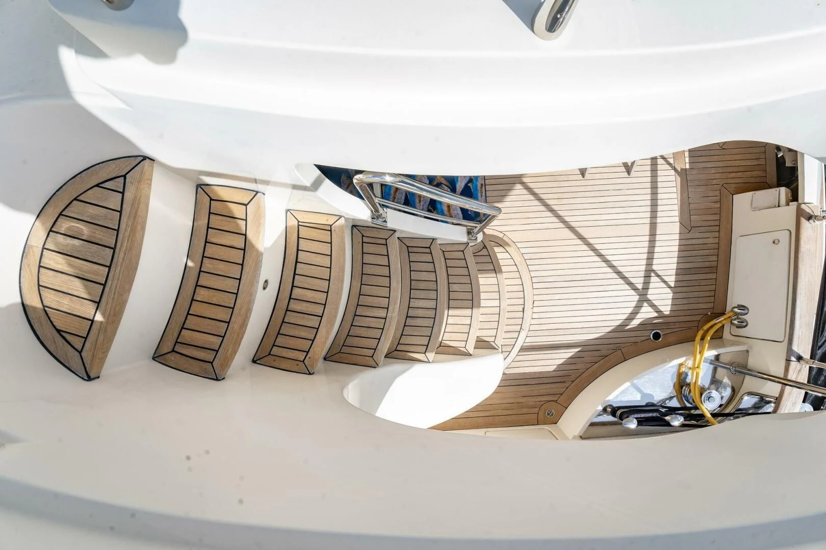 a group of wooden blocks aboard THE CURE Yacht for Sale