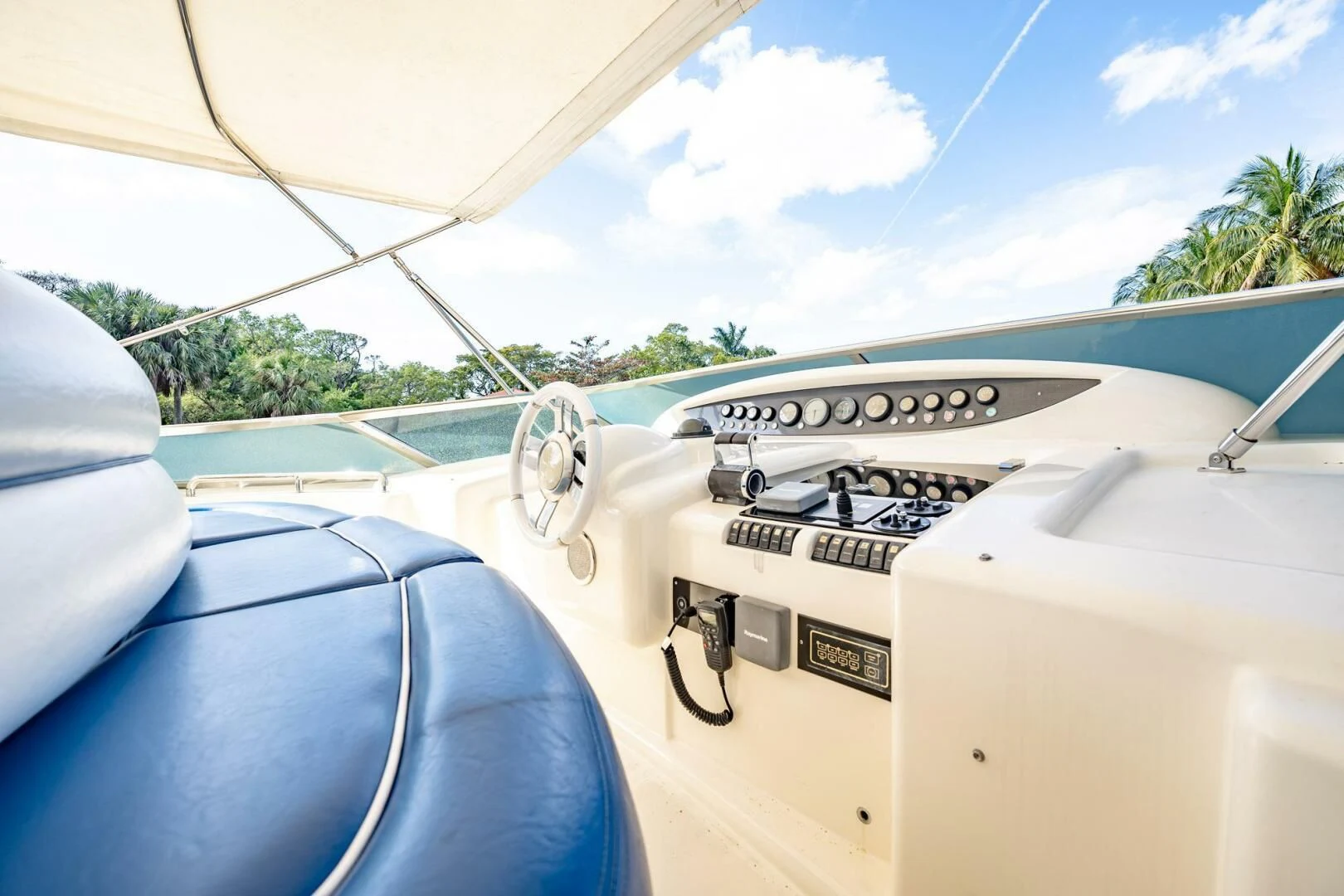 the cockpit of a plane aboard THE CURE Yacht for Sale