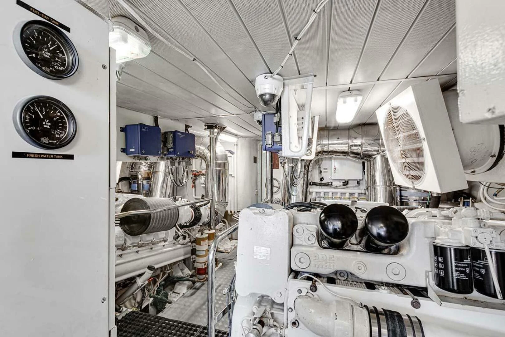 a close-up of a machine aboard THE CURE Yacht for Sale