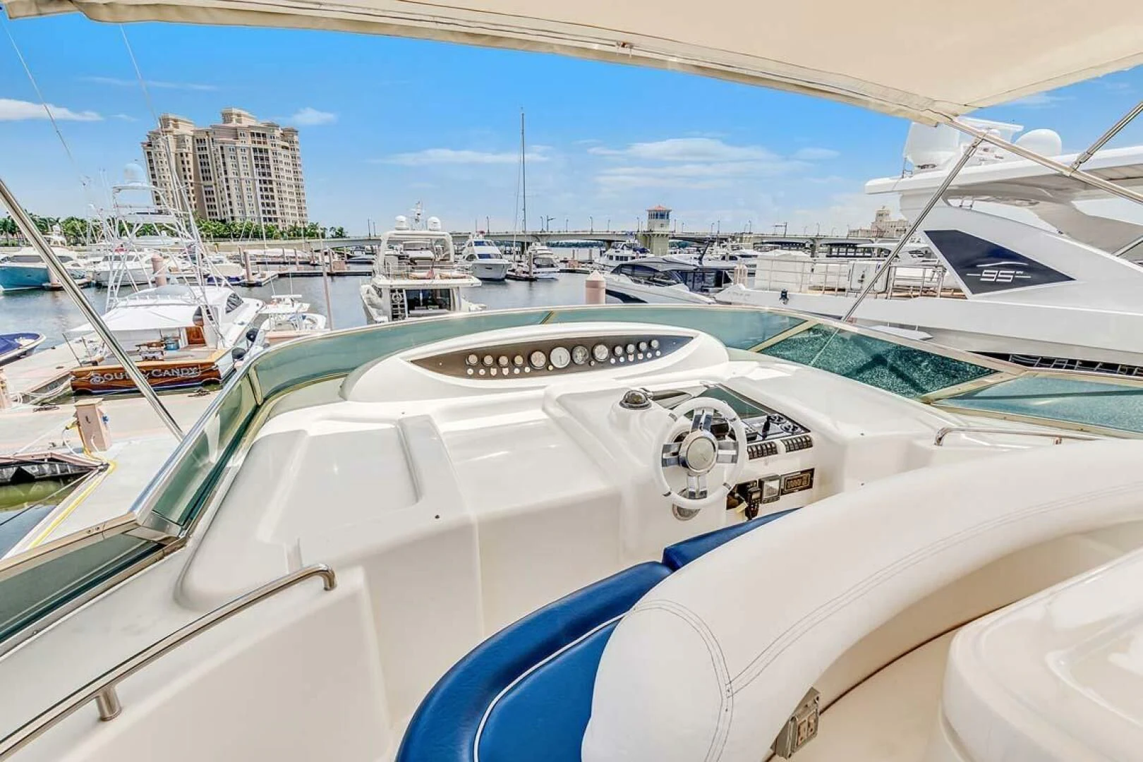 a view of a boat from the deck of a boat aboard THE CURE Yacht for Sale