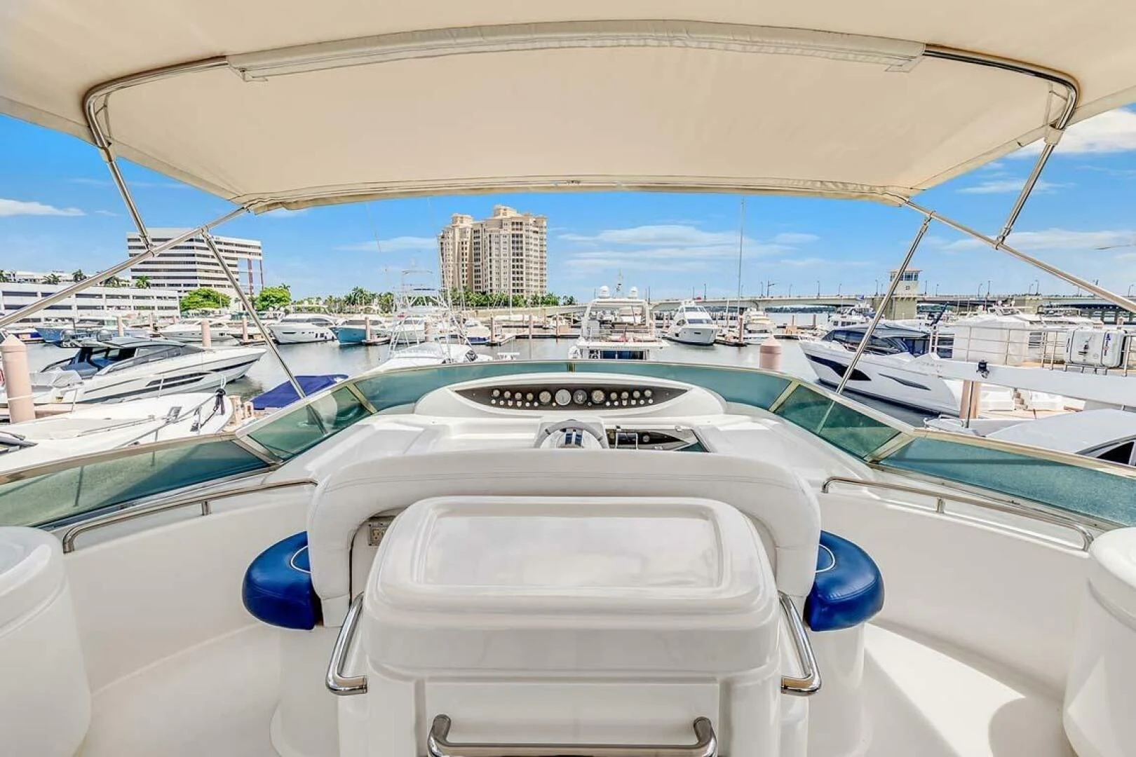 a boat is parked in a harbor aboard THE CURE Yacht for Sale