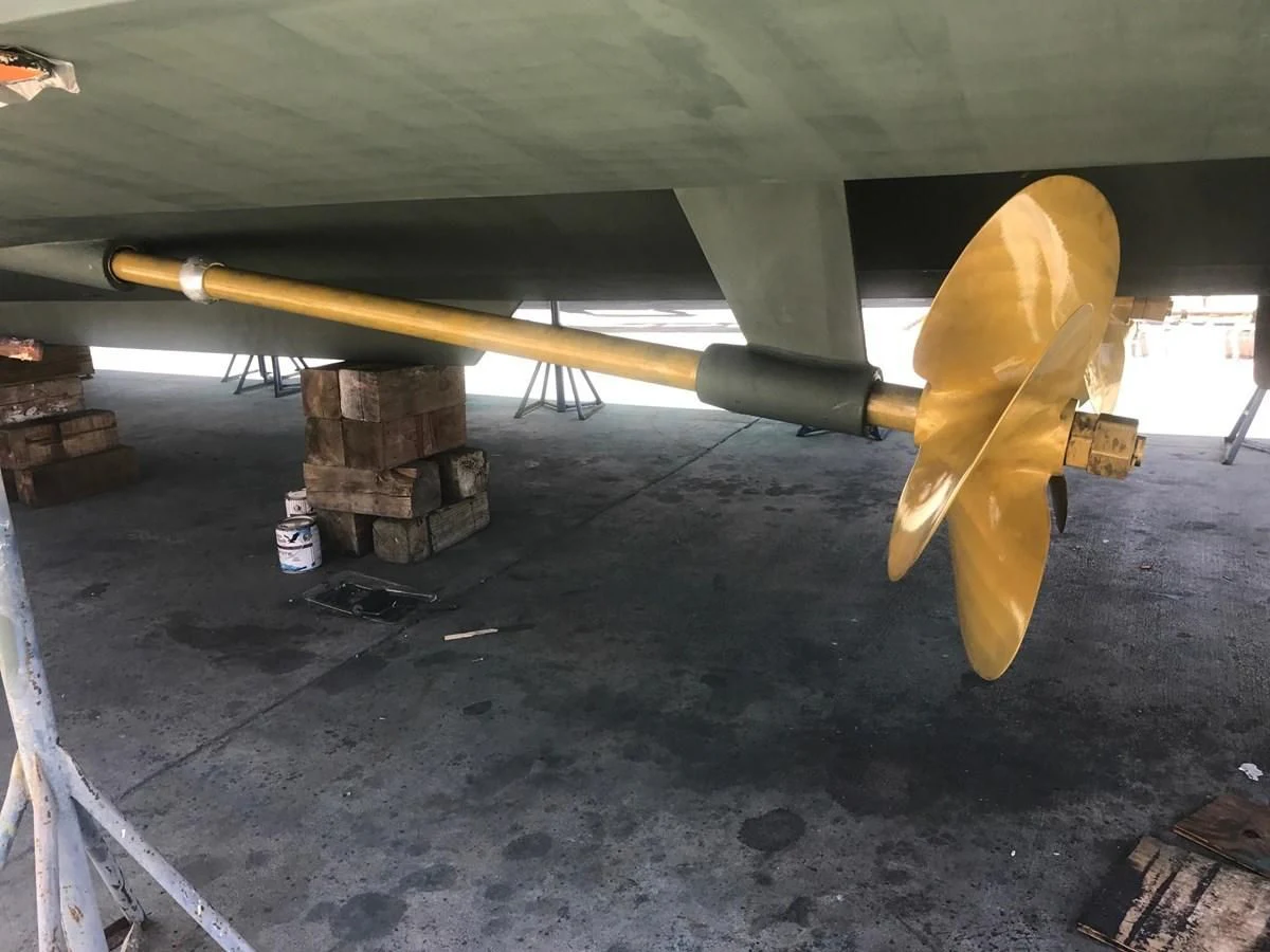 a model airplane on display aboard LORI ANN Yacht for Sale