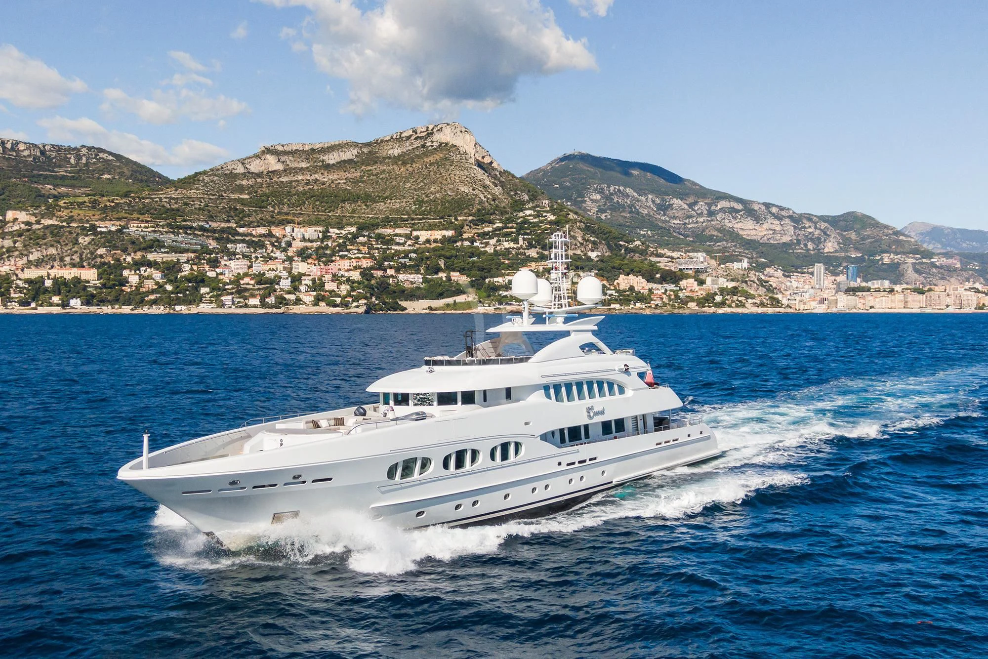 a boat on the water aboard MY SECRET Yacht for Sale