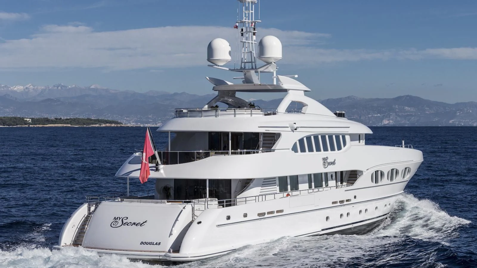 a boat on the water aboard MY SECRET Yacht for Sale