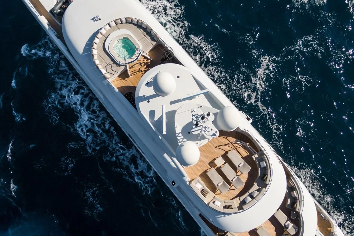a space shuttle in space aboard MY SECRET Yacht for Sale