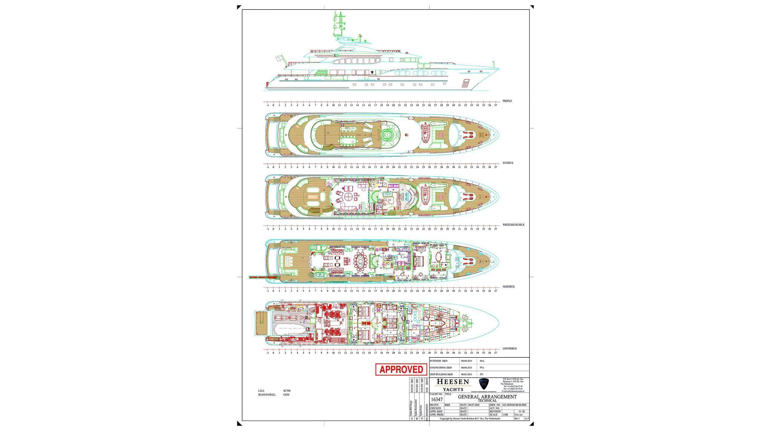 diagram aboard MY SECRET Yacht for Sale