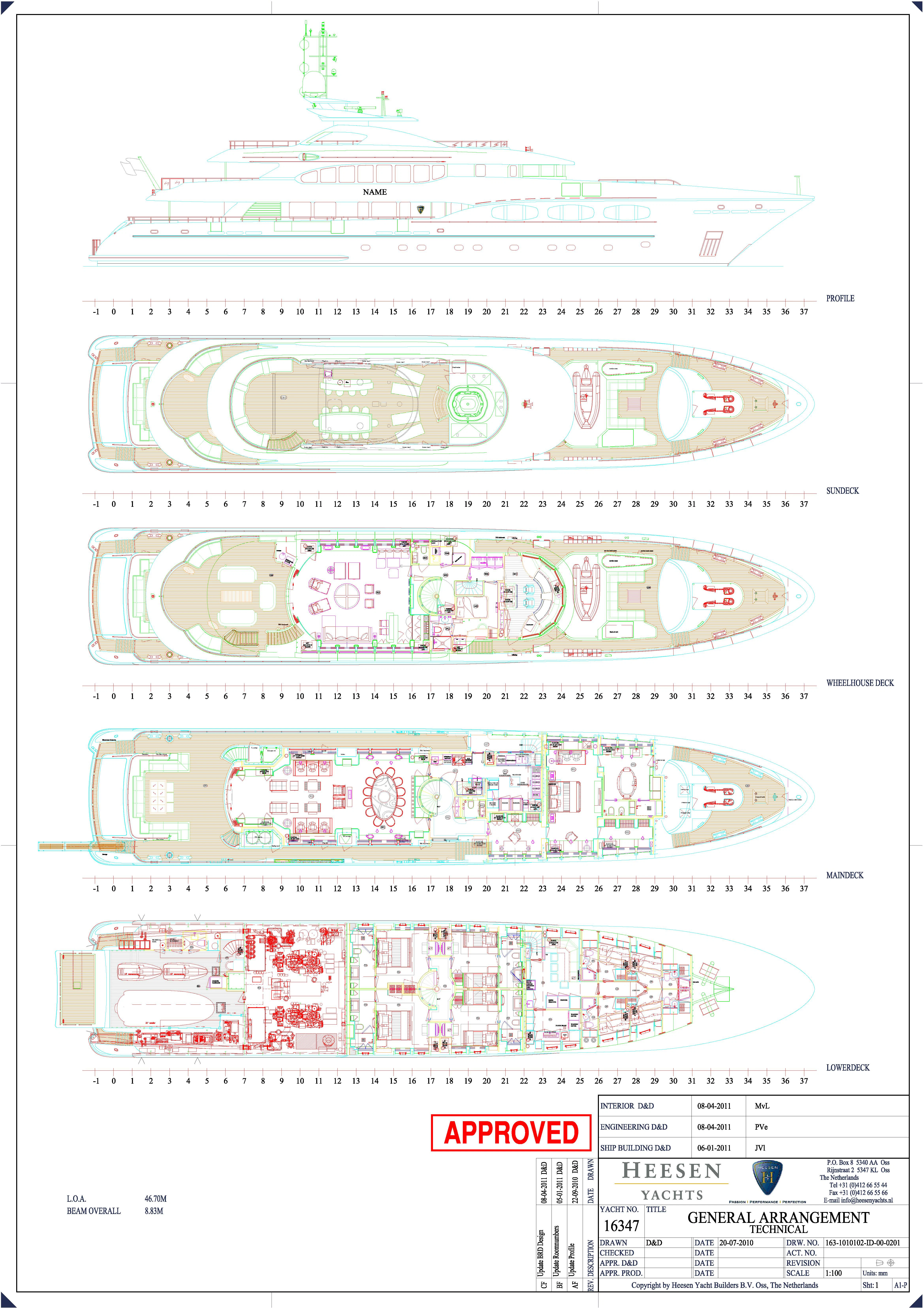 diagram aboard MY SECRET Yacht for Sale