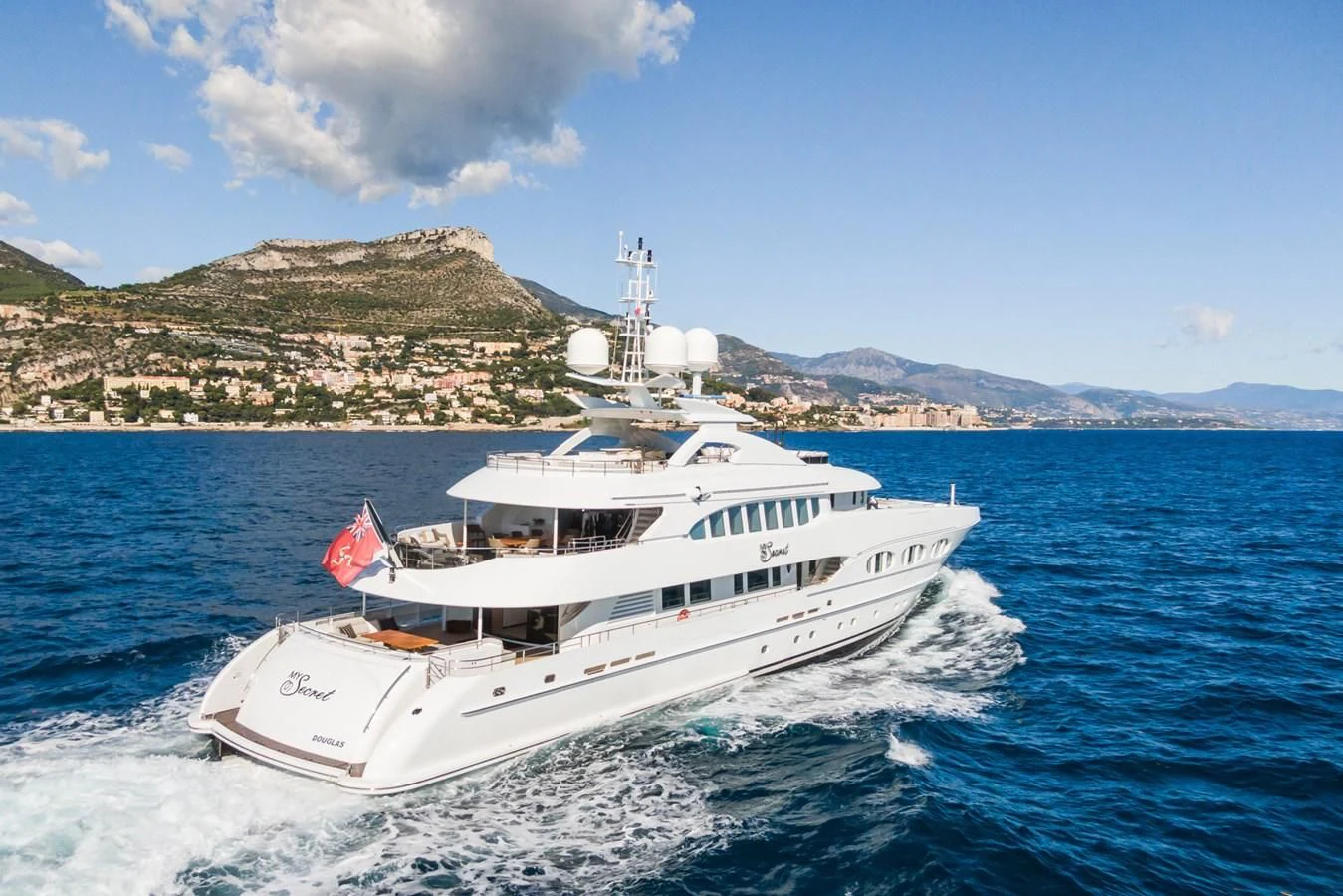 a boat on the water aboard MY SECRET Yacht for Sale